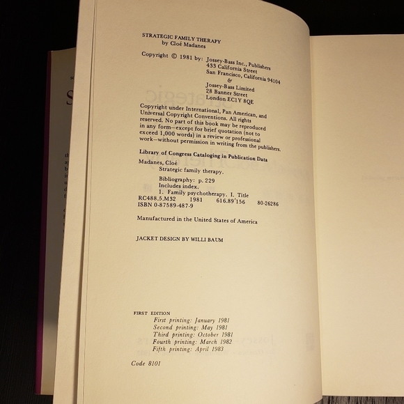 Strategic Family Therapy by Cloe Madanes | Hardcover - Picture 6 of 7